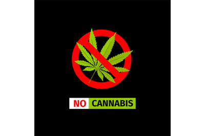 No Cannabis sign