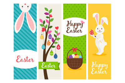 Happy easter banners