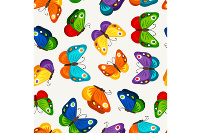 Children butterfly seamless pattern