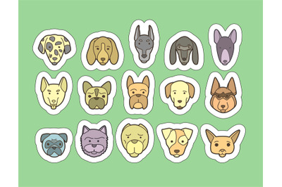 Dog breeds stickers