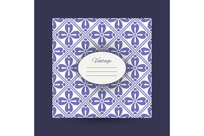 Square vintage greeting card design