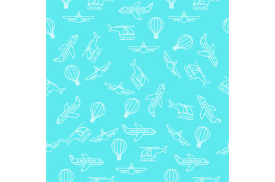 Air transport line style seamless pattern