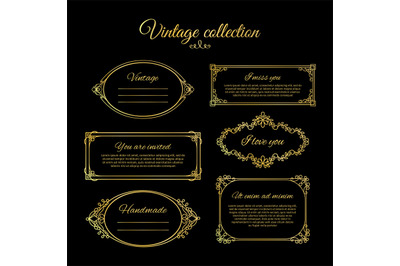 Golden calligraphic vignettes