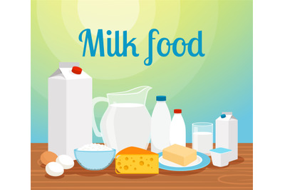 Milk food banner design