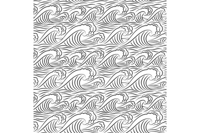 Sea waves seamless pattern