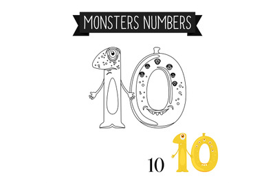 Coloring page monsters number 10