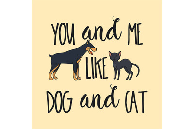 Dog and cat poster design