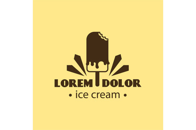 Ice cream vintage logo template