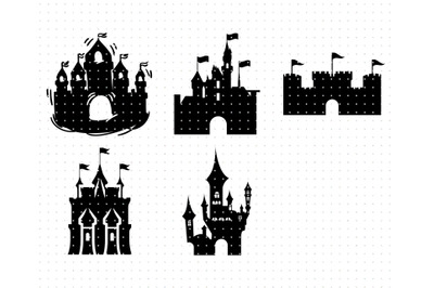 castle SVG cut files, DXF, vector EPS cutting file instant download