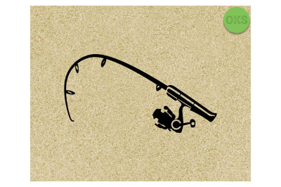 fishing rod SVG cut files, DXF, vector EPS cutting file