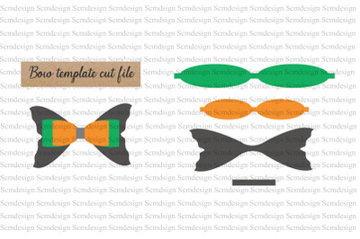 bow template svg cut file, bow design, bow silhouette cut