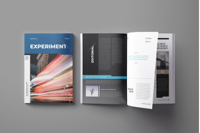 Experiment Indesign Magazine Brochure Template