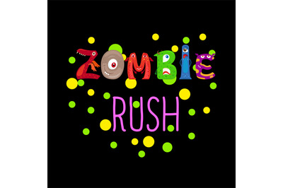 Zombie rush cute print design