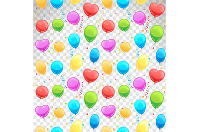 Balloons seamless pattern