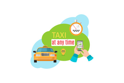 Taxi service vector concept