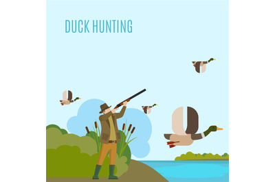 Duck hunting illustration