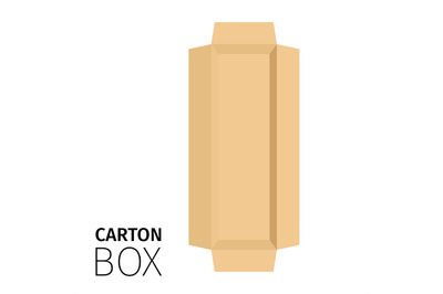 Carton rectangular open box