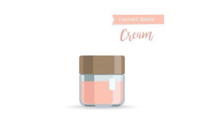 Cream cosmetics bottle