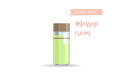 Cosmetics bottle for massage cream