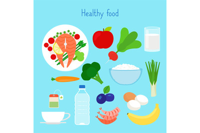 Healthy food vector illustration