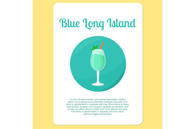 Blue Long Island cocktail icon