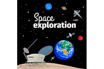 Space exploration illustration