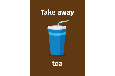 Take away tea poster desing