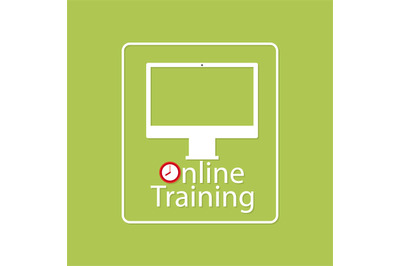 Online training white logo design