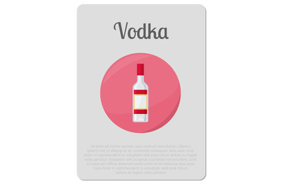 Vodka alcohol sticker with bottle