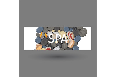 Spa fashion header with river stones