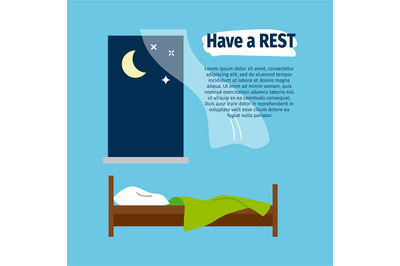 Have a rest poster with bed