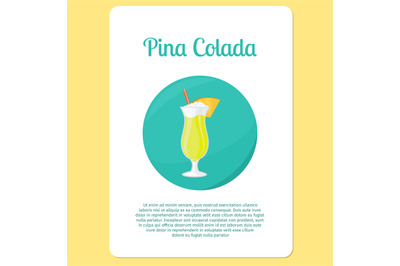 Pina Colada cocktail drink