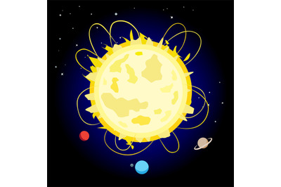 The sun in space illustration