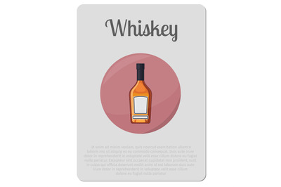 Whiskey alcohol bottle sticker