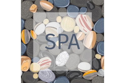 Spa concept with stones seamless pattern