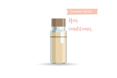 Hair conditioner cosmetics bottle