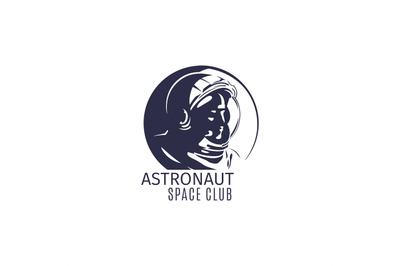 Astronaut space club retro logo