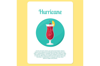 Hurricane cocktail drink in circle icon