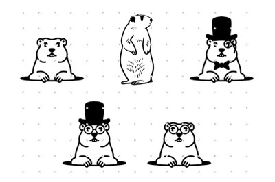 groundhog SVG cut files&2C; DXF&2C; vector EPS cutting file instant download