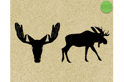 moose SVG cut files&2C; DXF&2C; vector EPS cutting file instant download