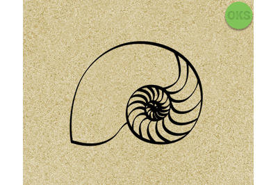 nautilus seashell SVG cut files&2C; DXF&2C; vector EPS cutting file instant