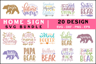 Home Sign Svg Bundle, T shirt Design