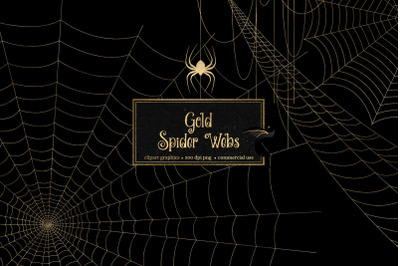 Gold Spider Web Clipart