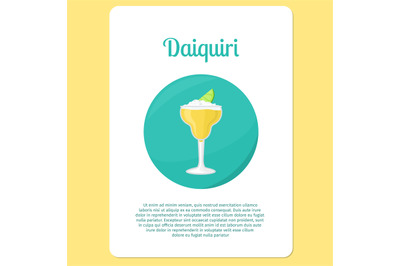 Daiquiri cocktail drink in circle icon