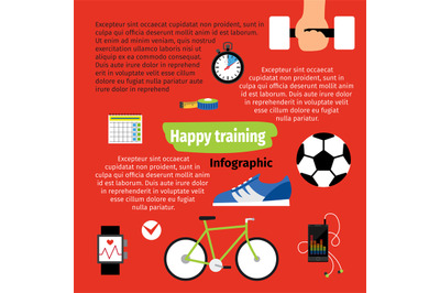 Happy training infographic design