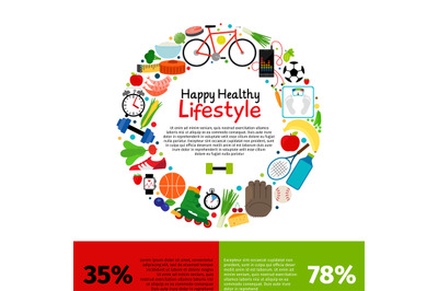 Healthy lifestyle food infographics