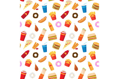 Fast food seamless pattern