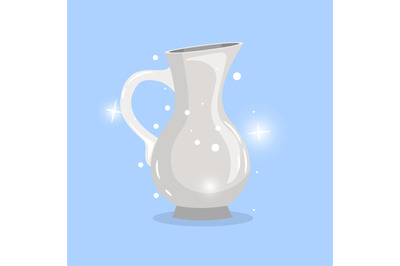 White cartoon carafe object