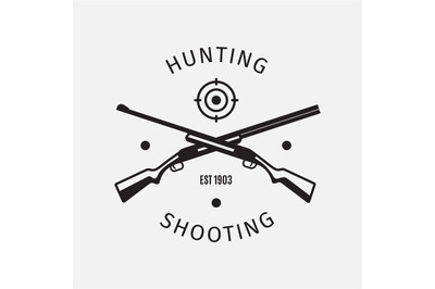 Vintage style hunting shooting club logo