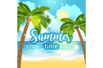 Summer time sea view background